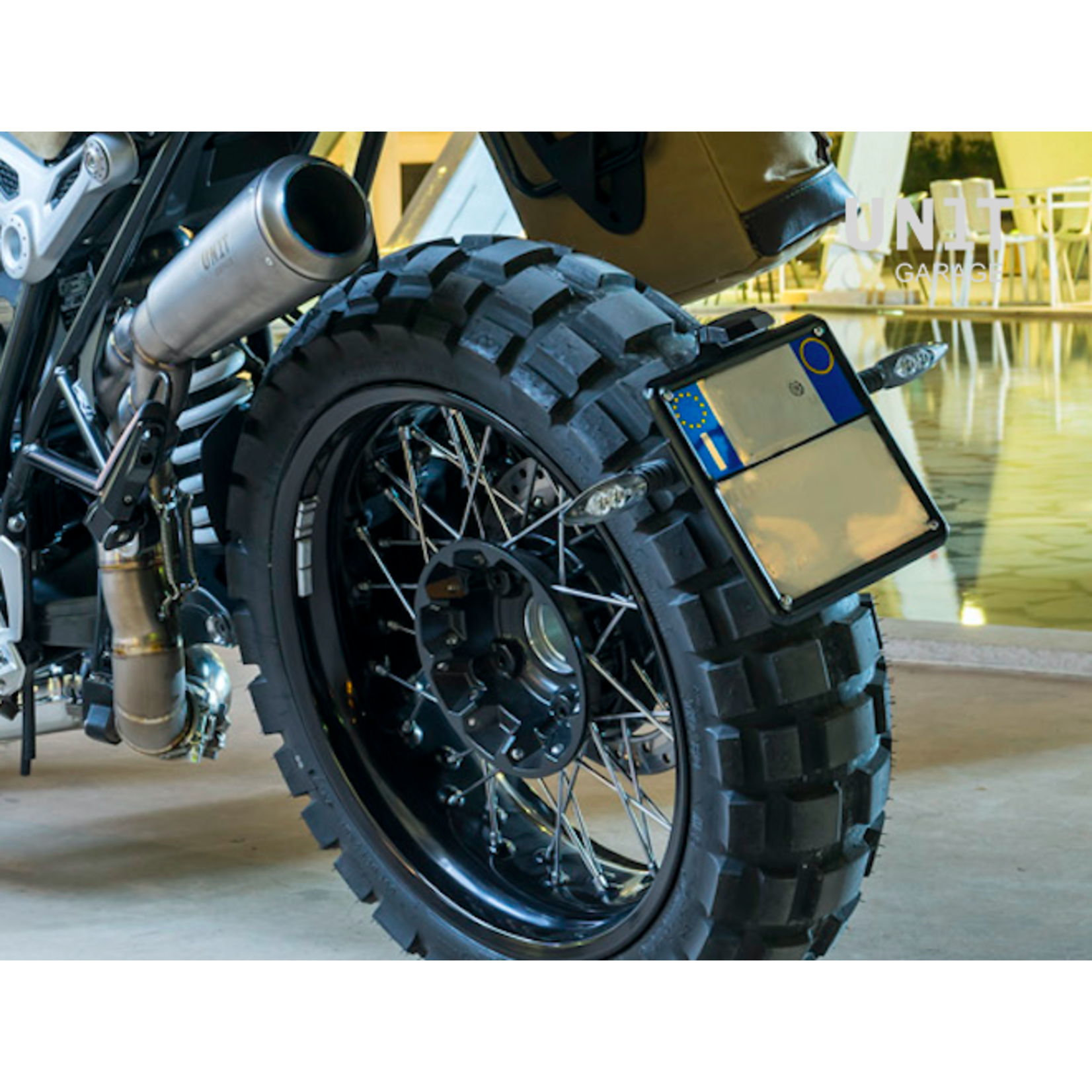 Unitgarage Nummernschildhalter Metall tief für BMW R nineT