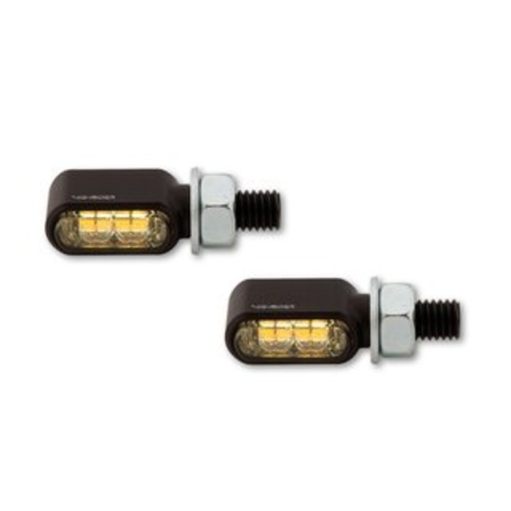 Highsider HIGHSIDER CNC LED Blinker/Positionslicht LITTLE BRONX, schwarz, getönt, E-geprüft, Paar Paar