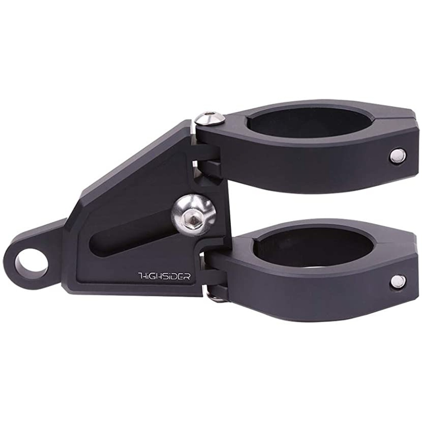 Highsider HIGHSIDER CNC Alu Lampenhalter Set EXTEND für Ø 42-43 mm, längenverstellbar, schwarz Set