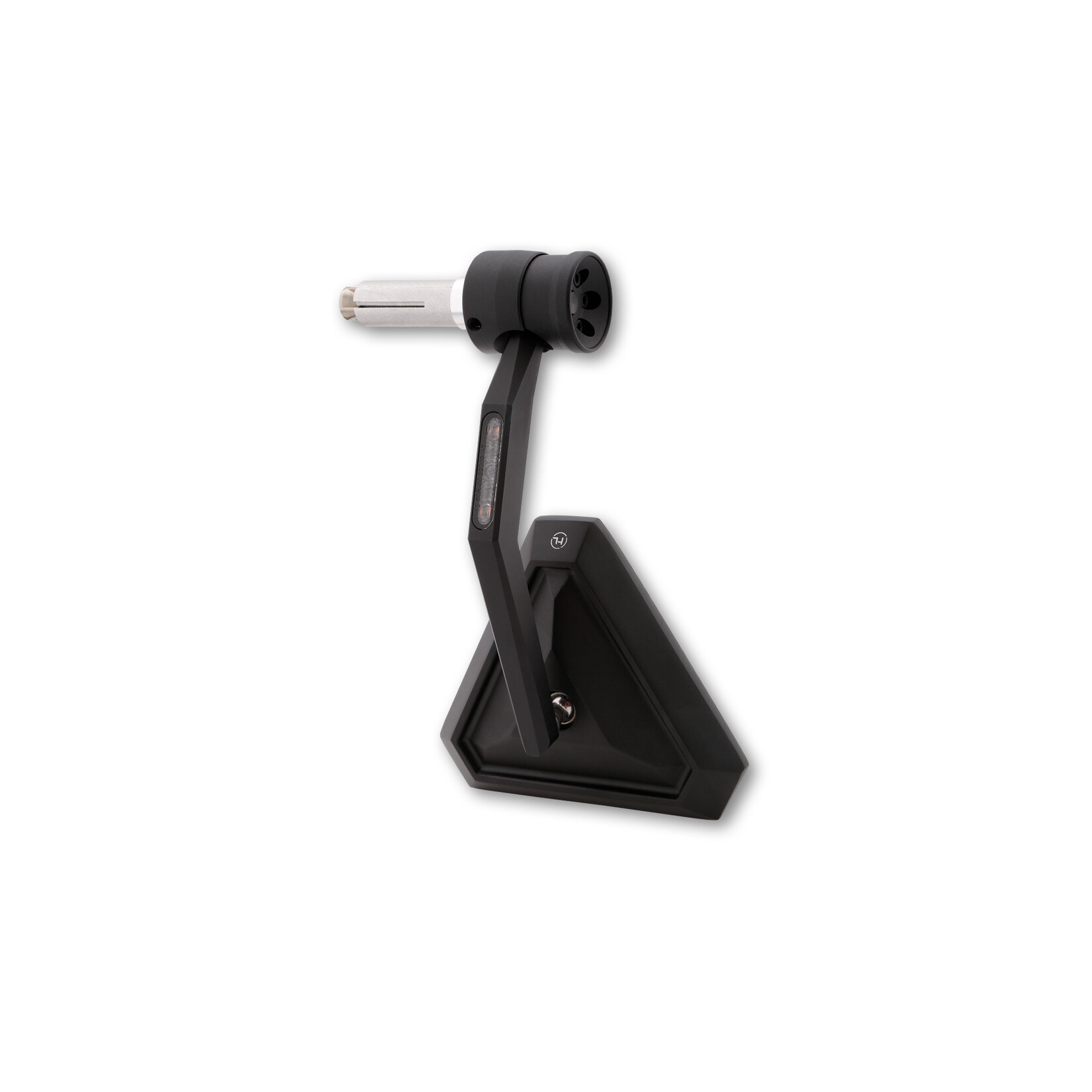Highsider HIGHSIDER TETRA Lenkerendenspiegel mit LED Blinker schwarz seidenmatt