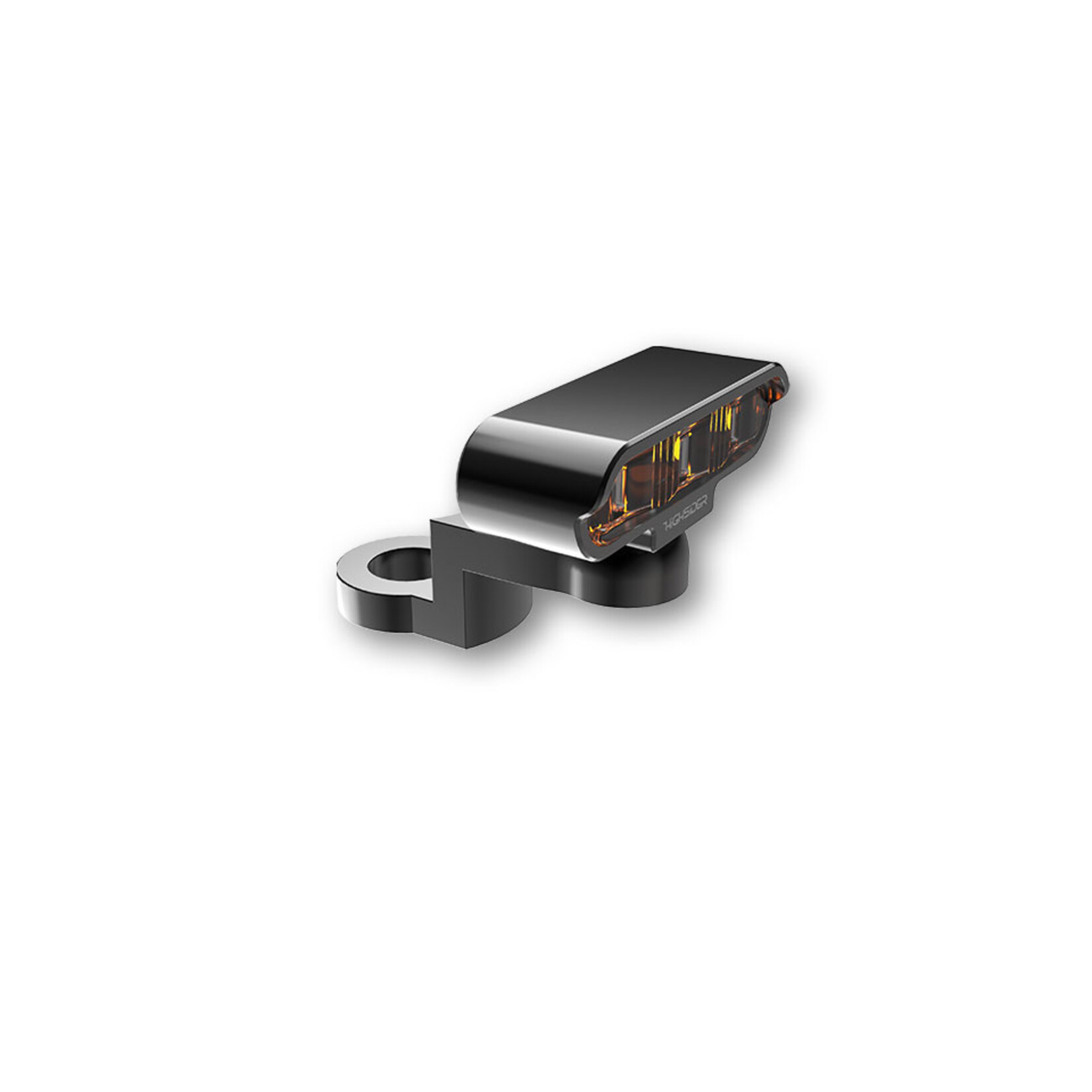 Highsider HIGHSIDER LED turn signal with CNC mirror mounting TYPE 2, black schwarz