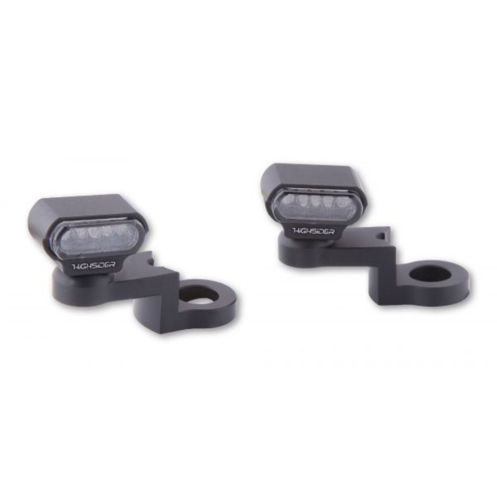 Highsider HIGHSIDER LED turn signal with CNC mirror mounting TYPE 1 schwarz