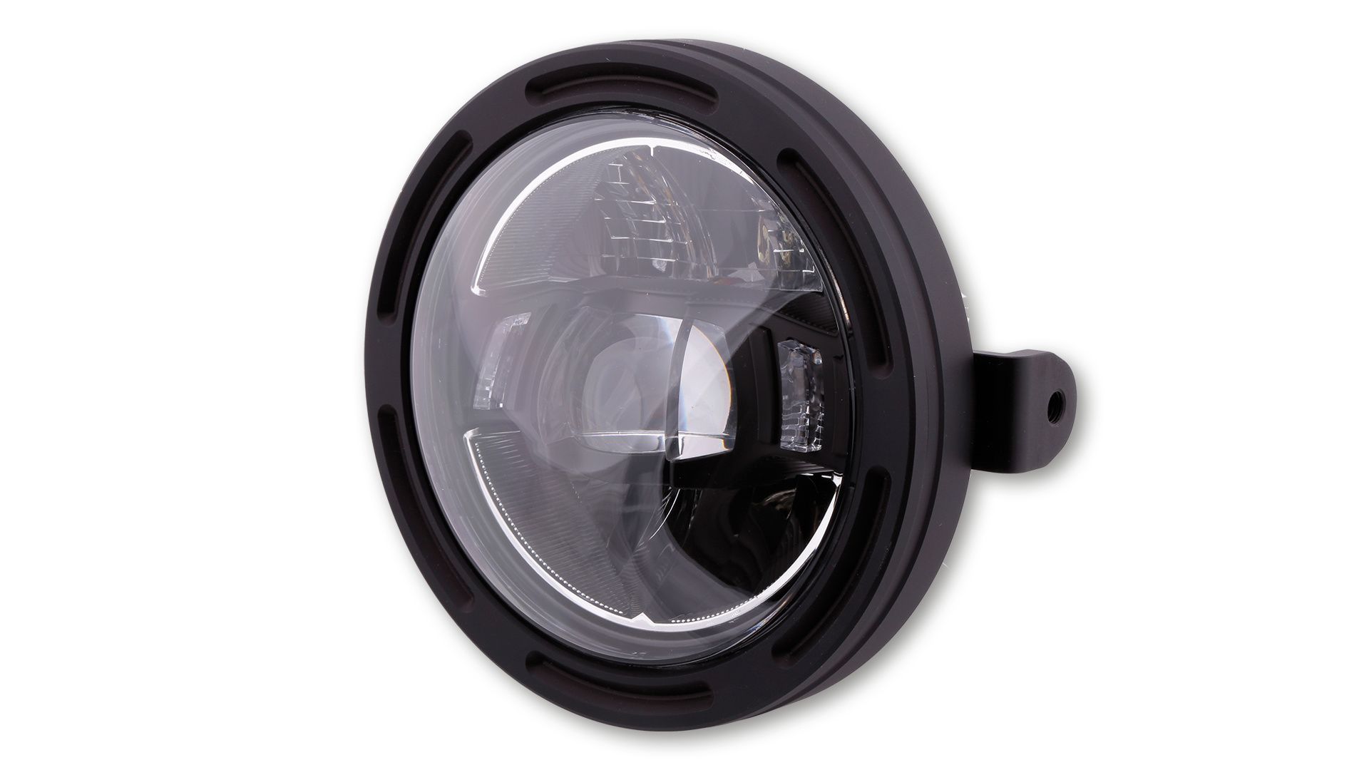 HIGHSIDER 7 inch LED main headlight FRAME-R1 type 4, black, bottom