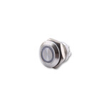 Highsider HIGHSIDER Pushbutton stainless steel with LED illuminated ring in different colours (M12), piece silber/weiß