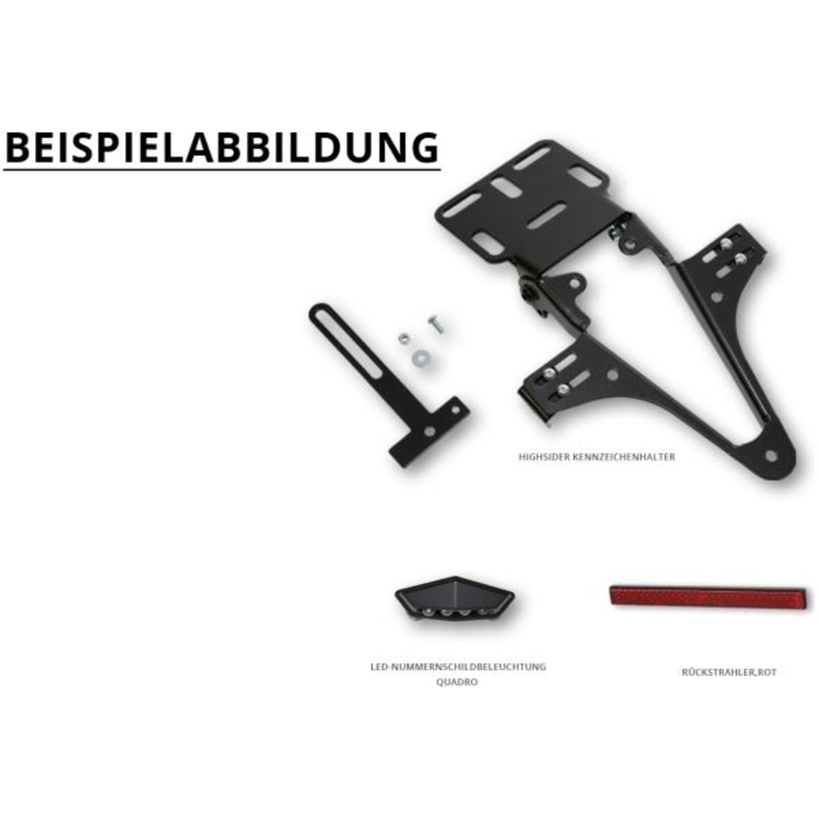 Highsider HIGHSIDER License plate holder BENELLI TNT 899/1130, Crumb Bundle schwarz