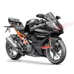 Highsider HIGHSIDER AKRON-RS, KTM RC 125/200/390 14-18, without license plate illumination schwarz