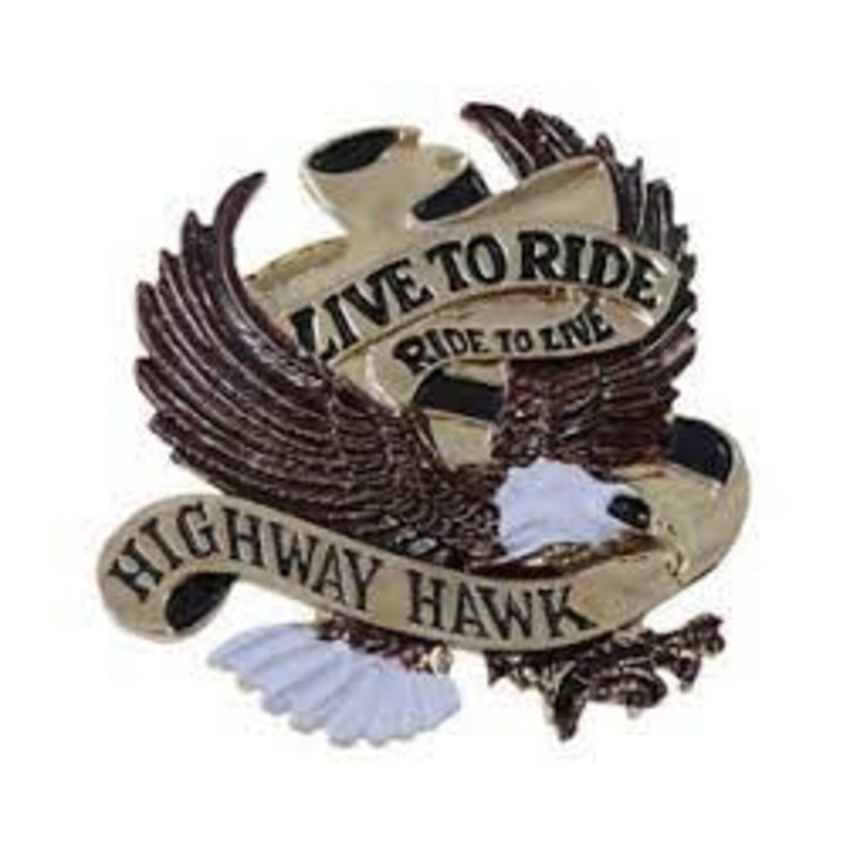 Highsider HIGHWAY HAWK Aufkleber Live to Ride, Gr. L