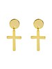 Mini Cross Earrings - Gold 8,