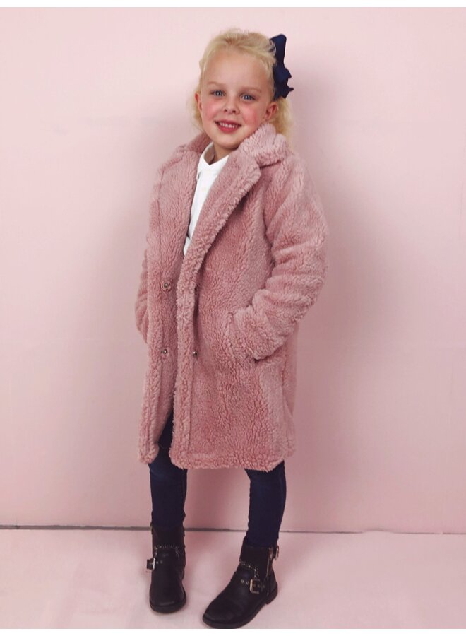 Teddy Coat Kids - Pink