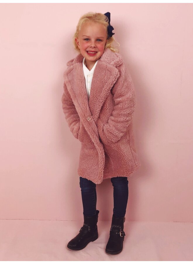 Teddy Coat Kids - Pink