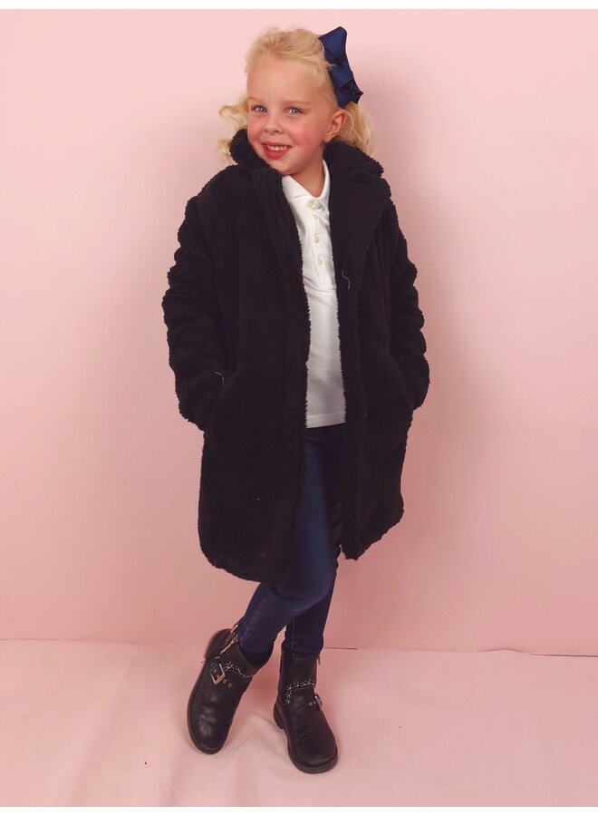 Teddy Coat Kids - Black