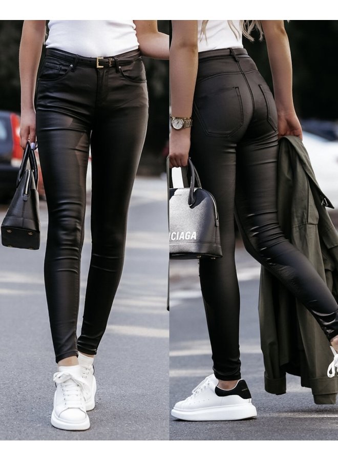 Musthave Leather Look Pants - Black