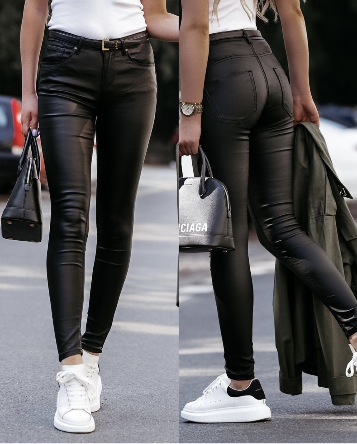 Musthave Leather Look Pants - Black 