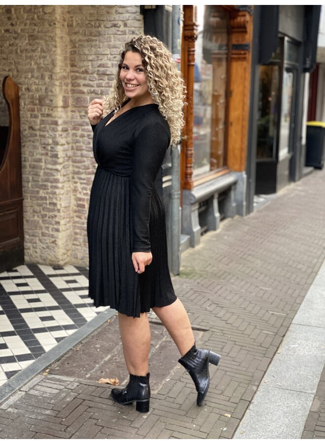 Paris Plisse Dress - Black