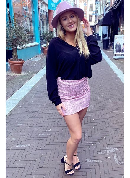 Sequin Mini Skirt - Pink