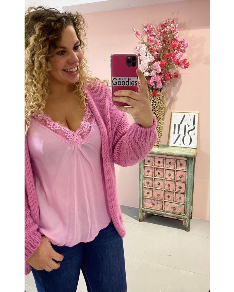 Bibi Lace Top - Light Pink