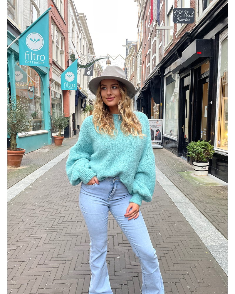 Liva Oversized Sweater - Turquoise