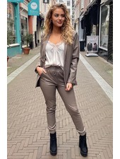 Musthave Faux Leather Jogging - Taupe