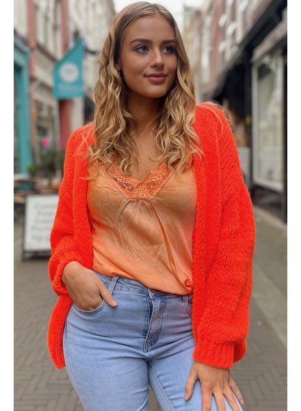 Nora Knitted Vest - Orange