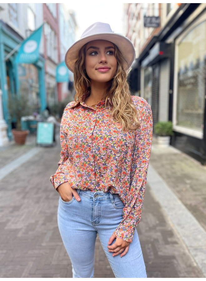 Danni Flower Blouse - Multi Colour