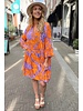 Short Ibiza Dress - Orange/Purple