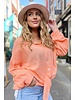 Curvy Knotted Blouse - Coral