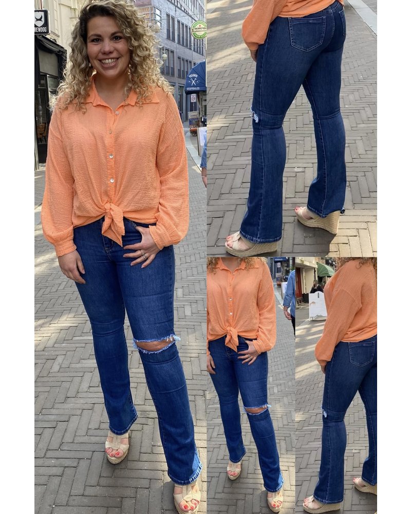 Perfect Flared Jeans - Open Knee