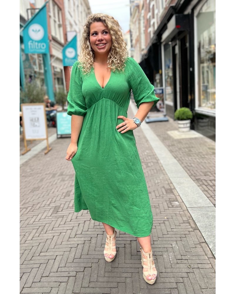 Maxi Cotton Dress - Green
