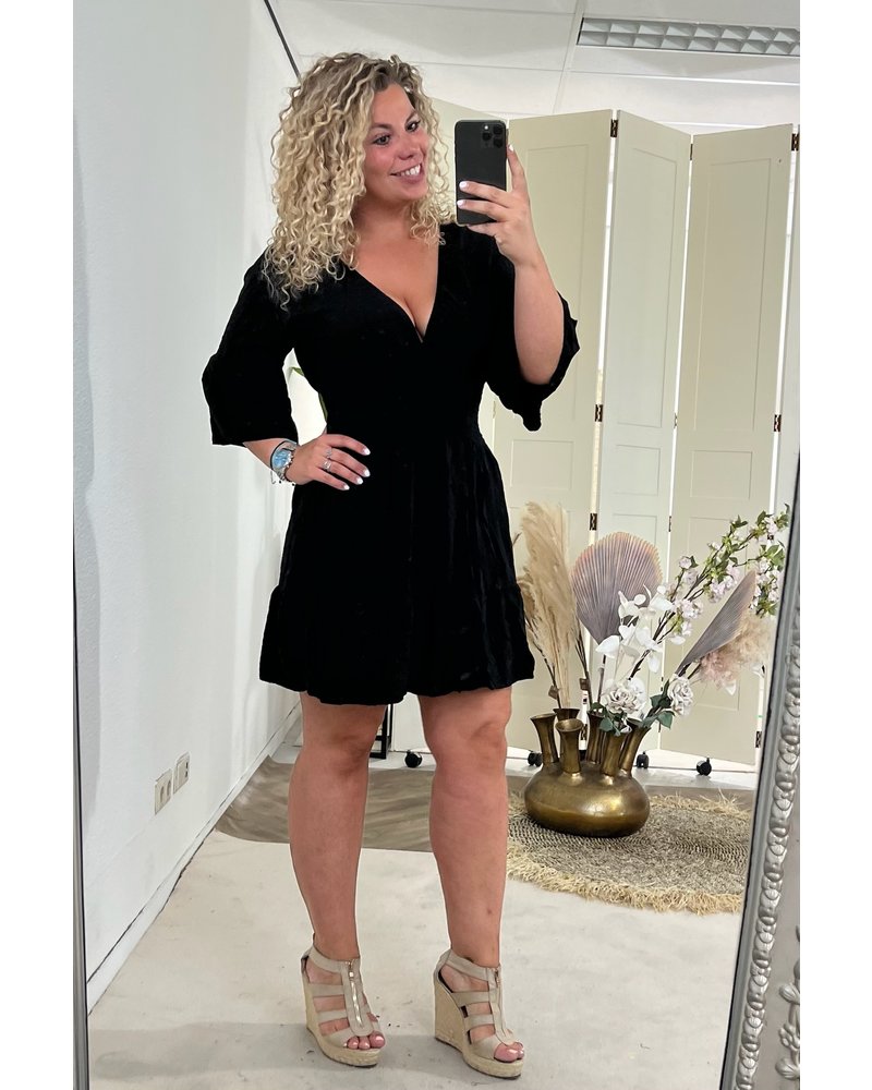 Curvy Short Taille Dress - Black
