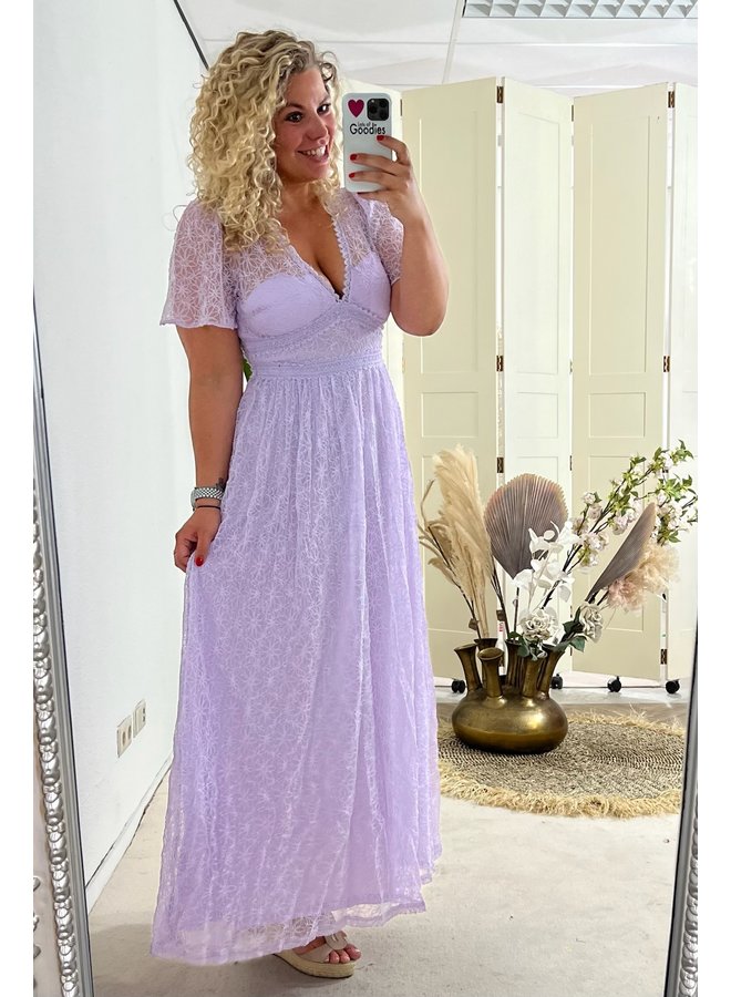 Wedding Vibe  Lace Dress - Lila