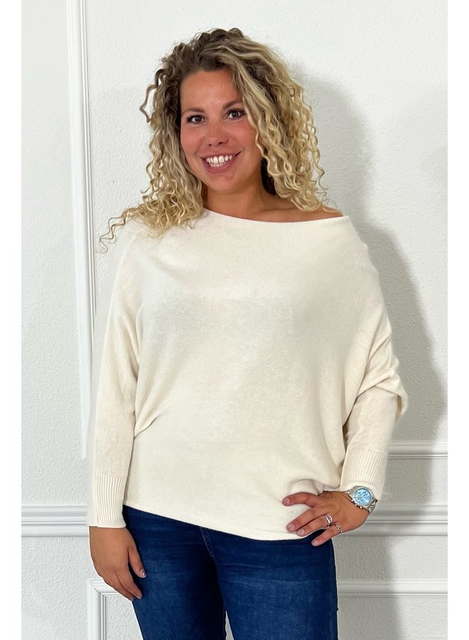 Comfy Butterfly Sweater - Creme