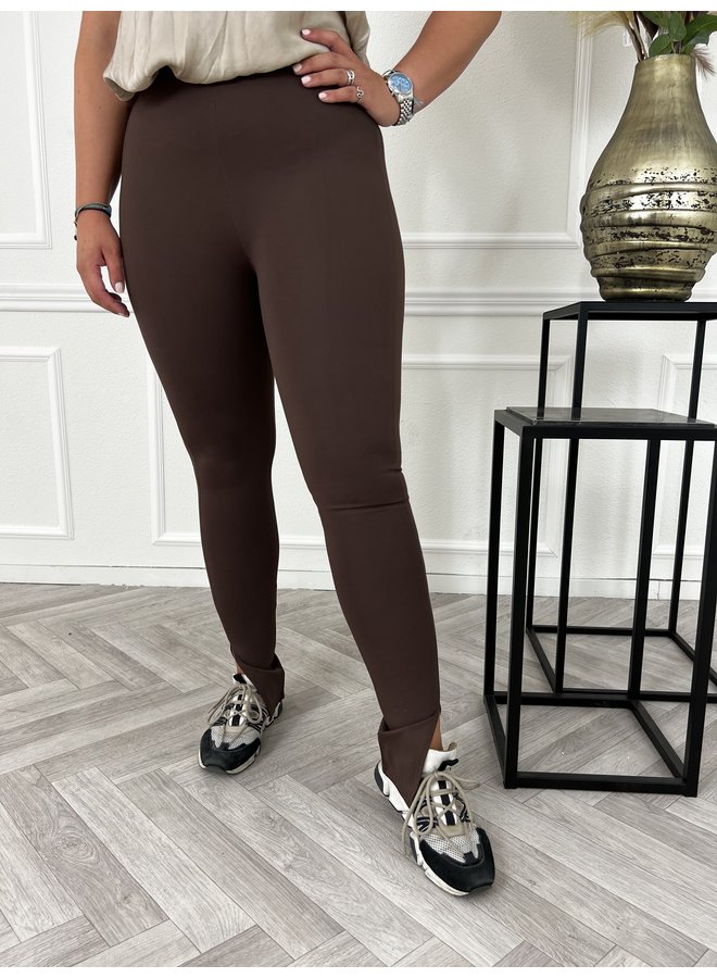 Autumn Split Legging - Dark Brown