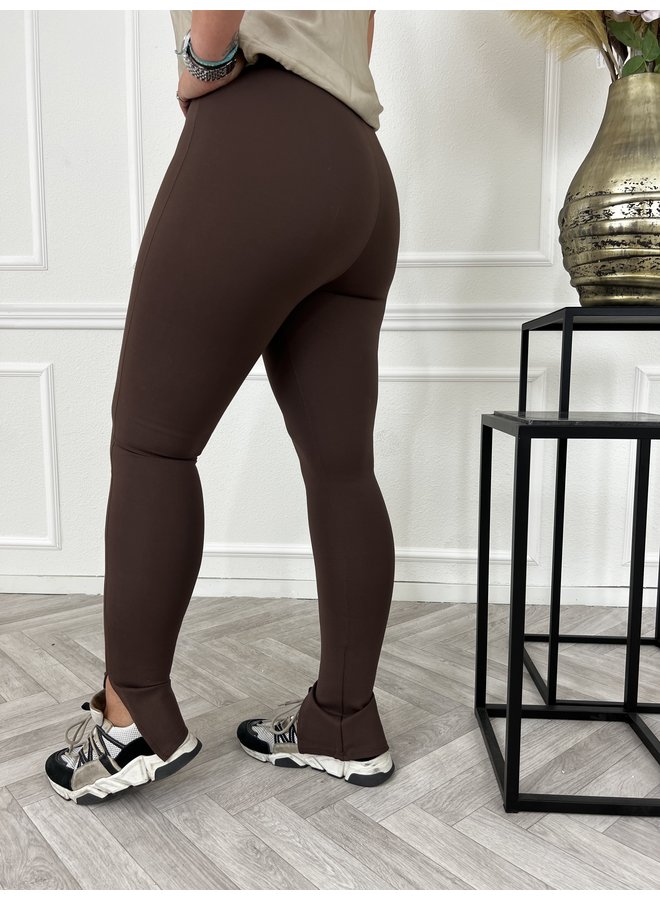 Autumn Split Legging - Dark Brown