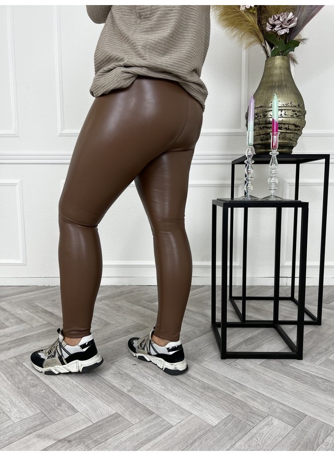 Autumn Leather Legging - Brown