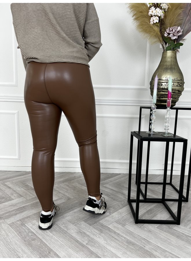 Autumn Leather Legging - Brown