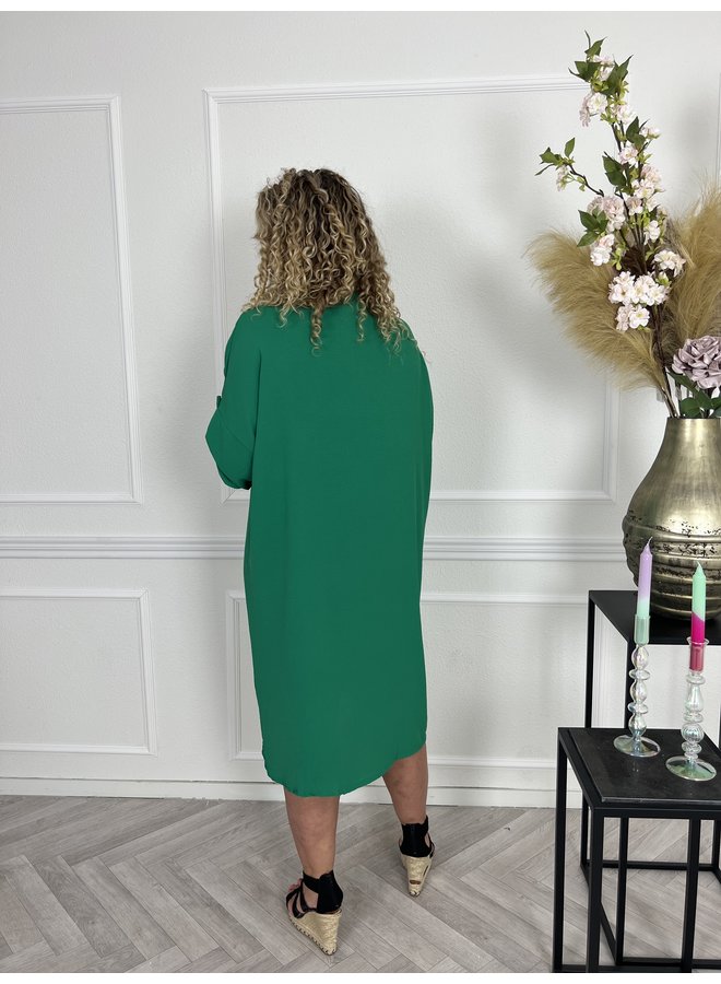 Knotted Basic Dress - Green