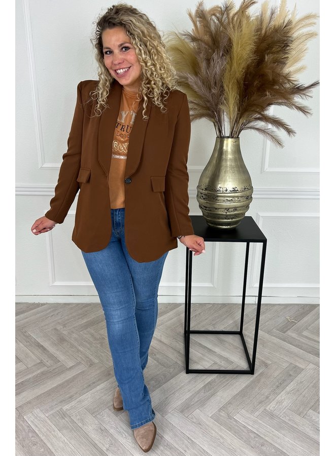 Curvy Blazer - Brown