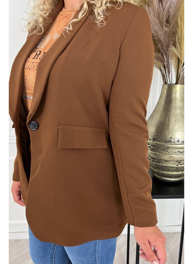 Curvy Blazer - Brown