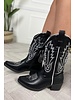 Western Boots Low - Black/White