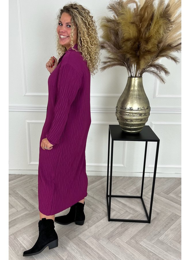 Maxi Lois Blouse Dress - Aubergine