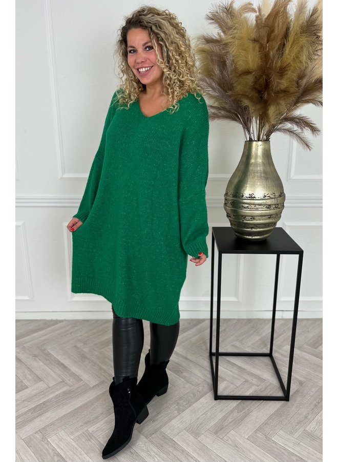 Comfy Knitted Dress - Green