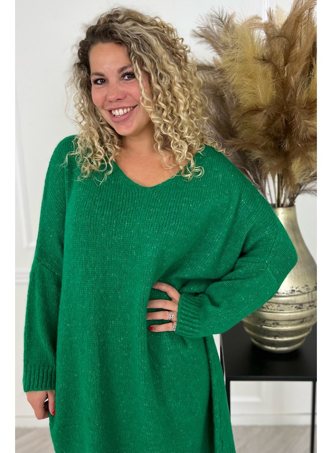 Comfy Knitted Dress - Green