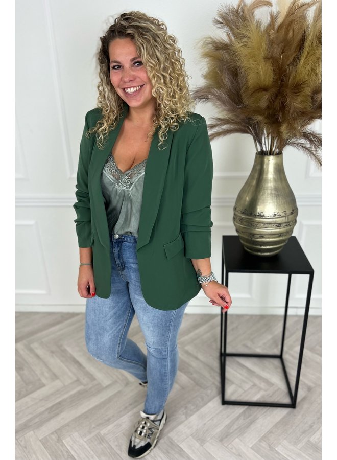 Curvy Classy Blazer - Army Green