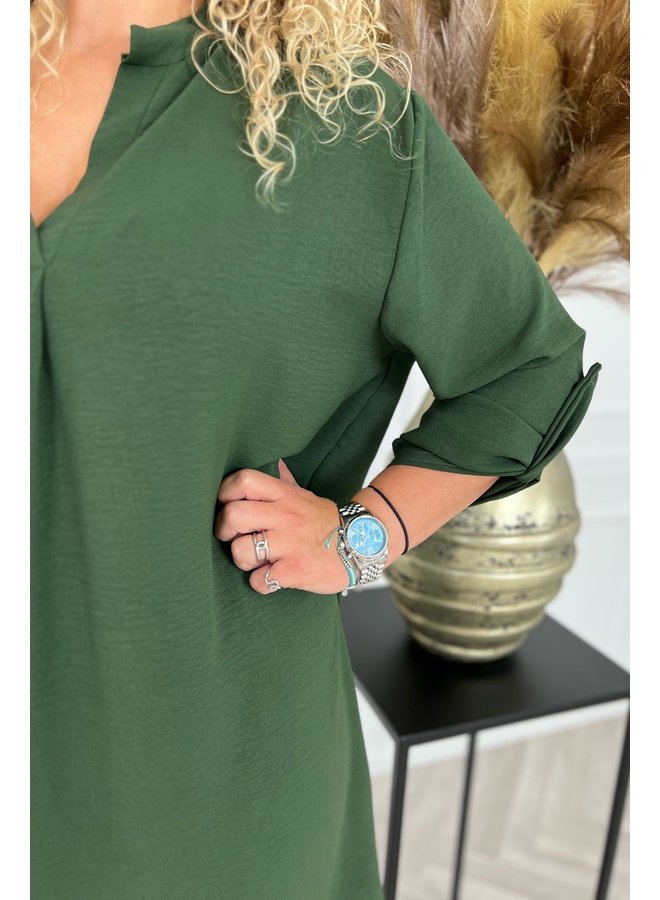 V-Neck Tunic - Armygreen