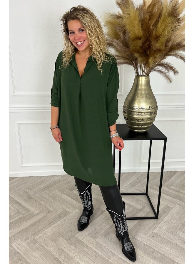 V-Neck Tunic - Armygreen