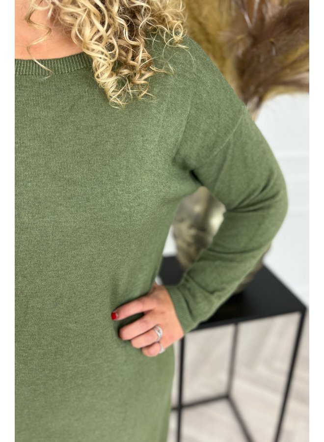 Favorite Sweater Dress - Armygreen