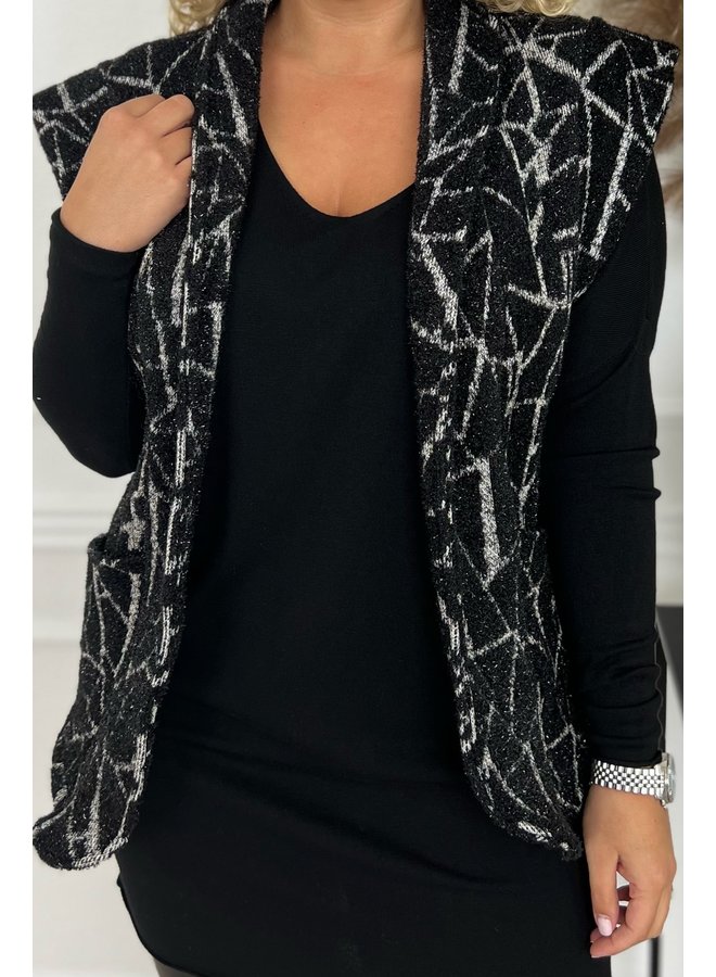 Sparkling Triangle Gilet - Black/Grey