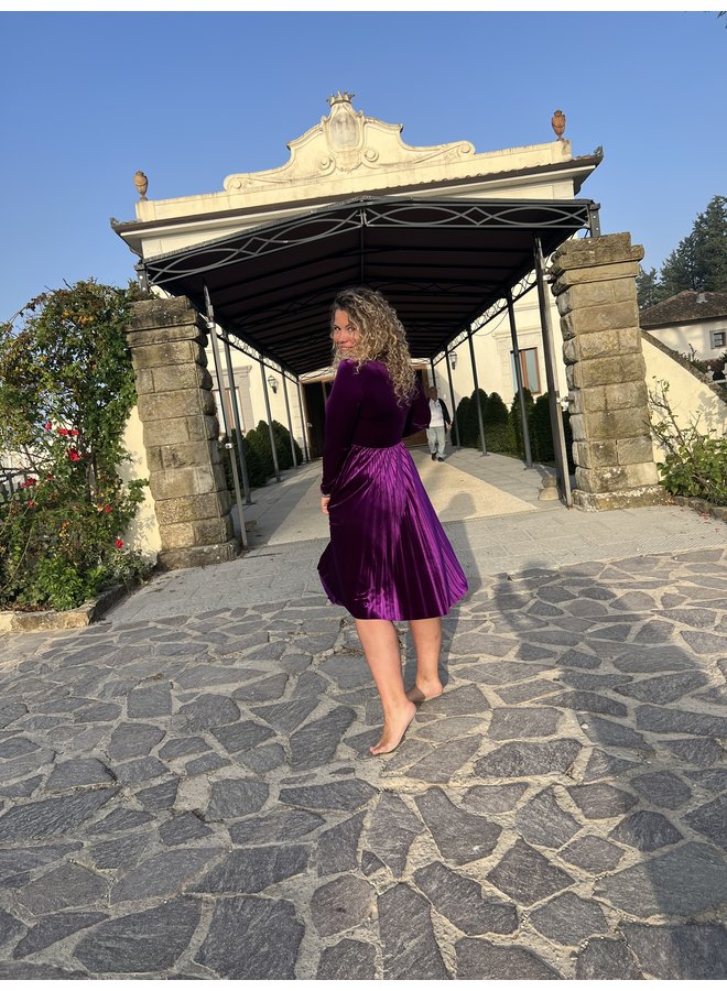 Bella Velvet Dress - Purple  PRE-ORDER