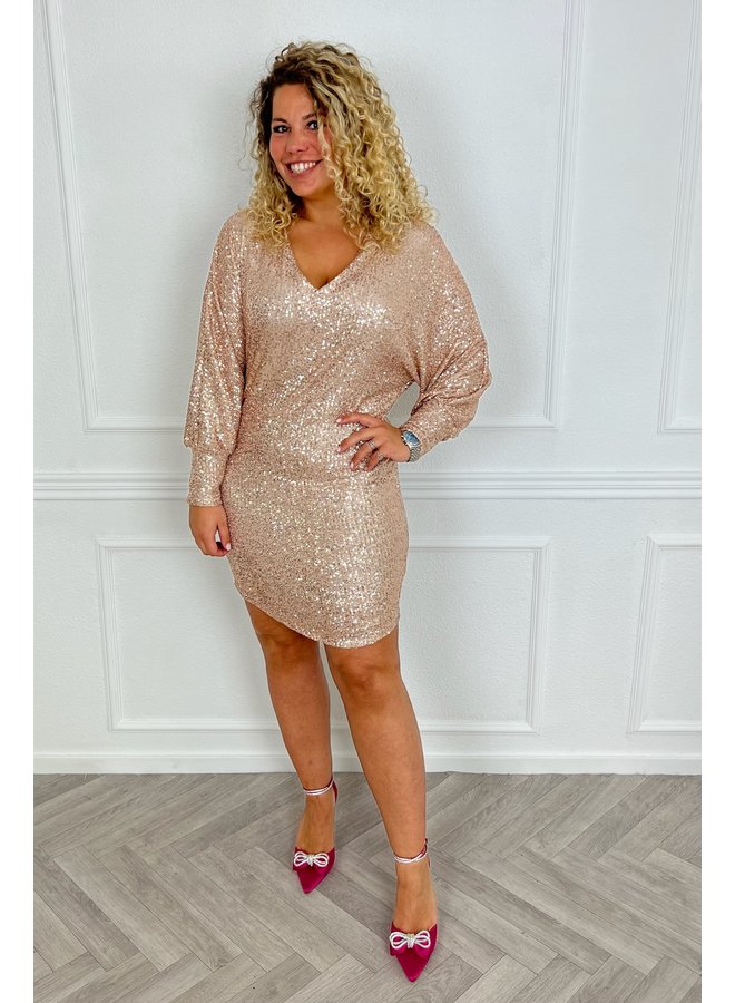 Sequin Party Dress - Rose