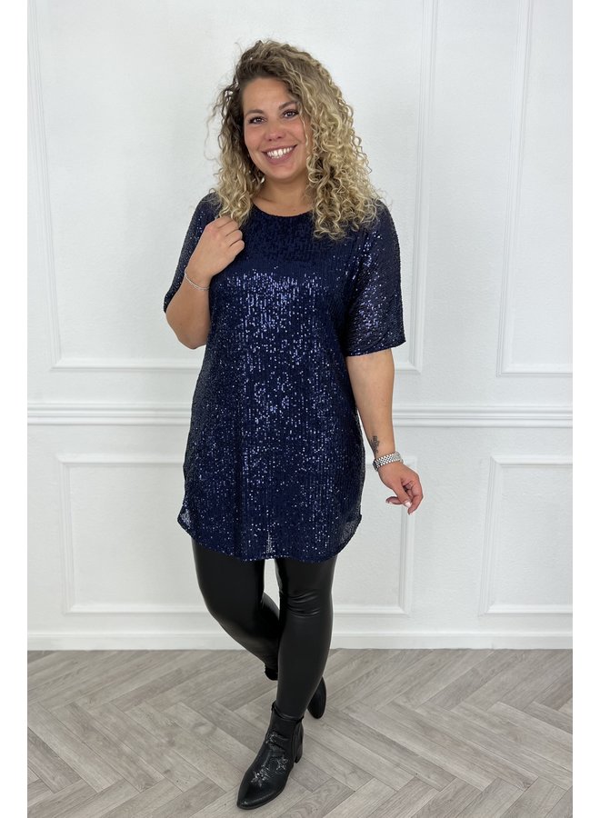 Sequin Tunic - Navy